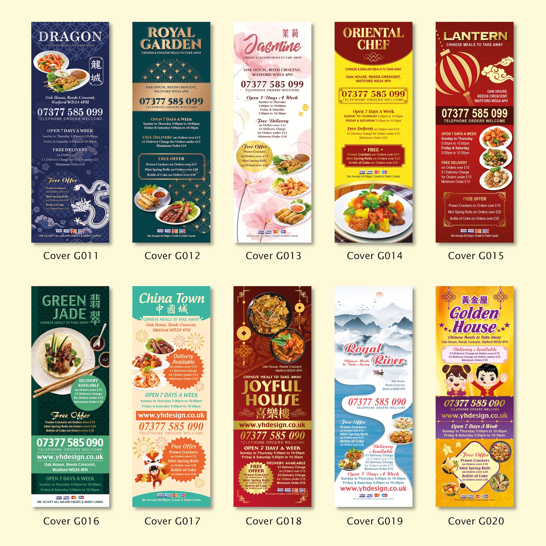 Ying Hua Design - Menu Cover Designs - Sutton