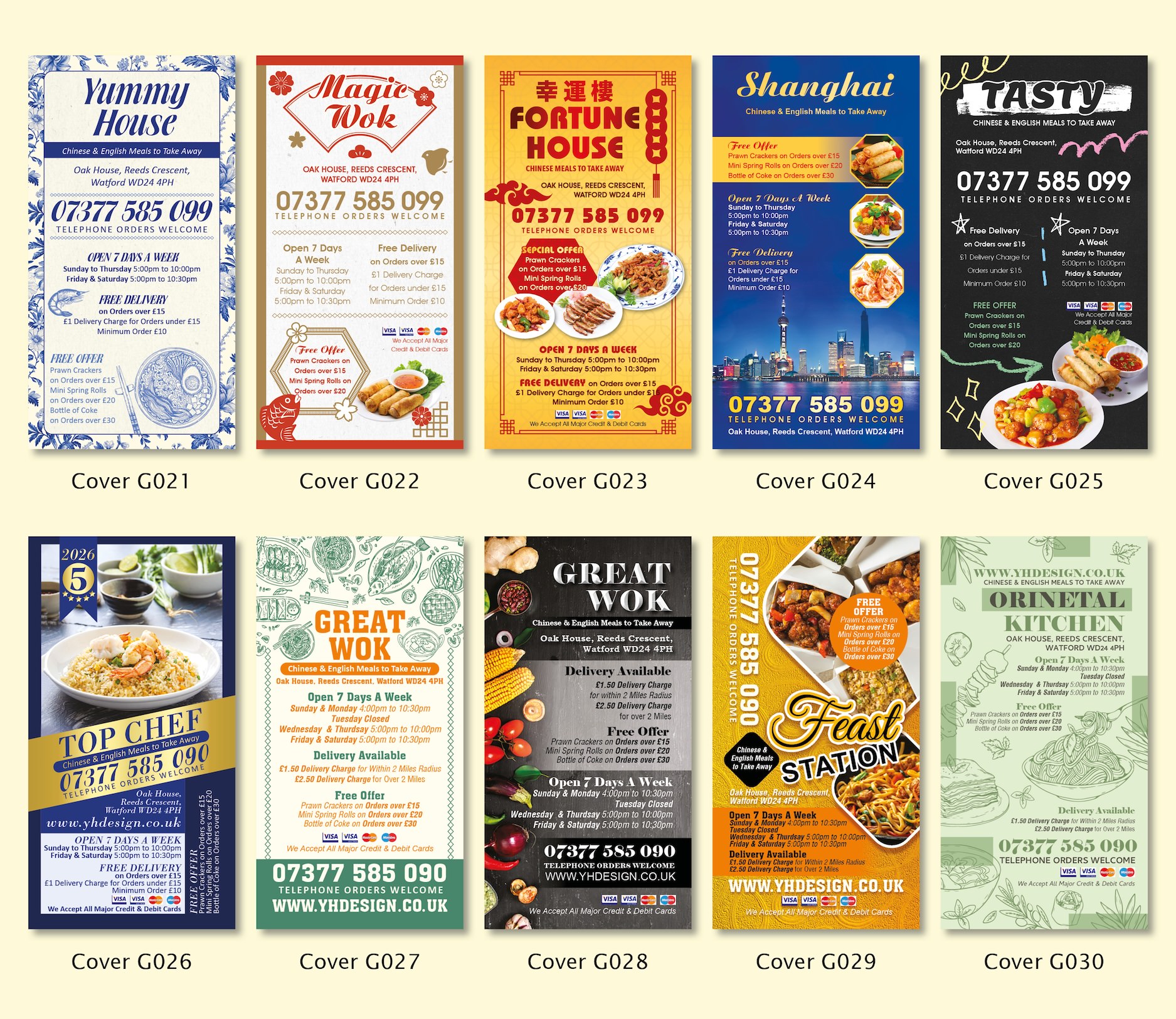 Ying Hua Design - Menu Cover Designs - Sutton