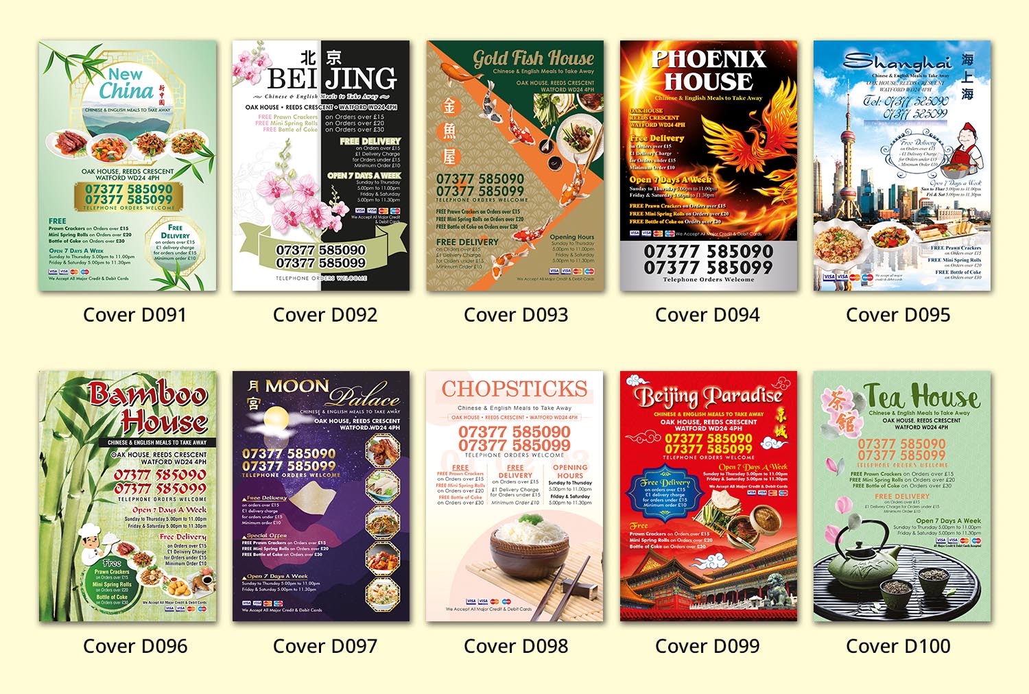 Ying Hua Design - Menu Cover Designs - Sutton