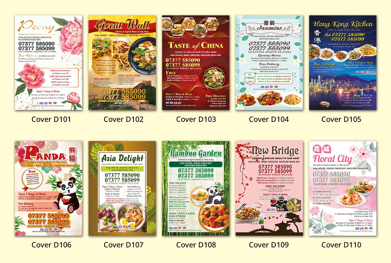Ying Hua Design - Menu Cover Designs - Sutton