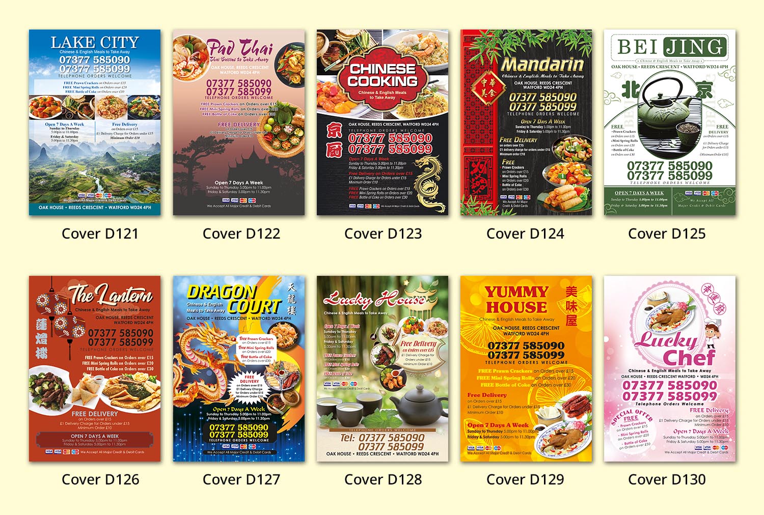 Ying Hua Design - Menu Cover Designs - Sutton