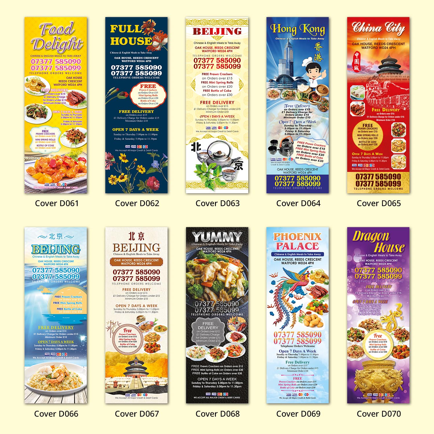 Ying Hua Design - Menu Cover Designs - Sutton