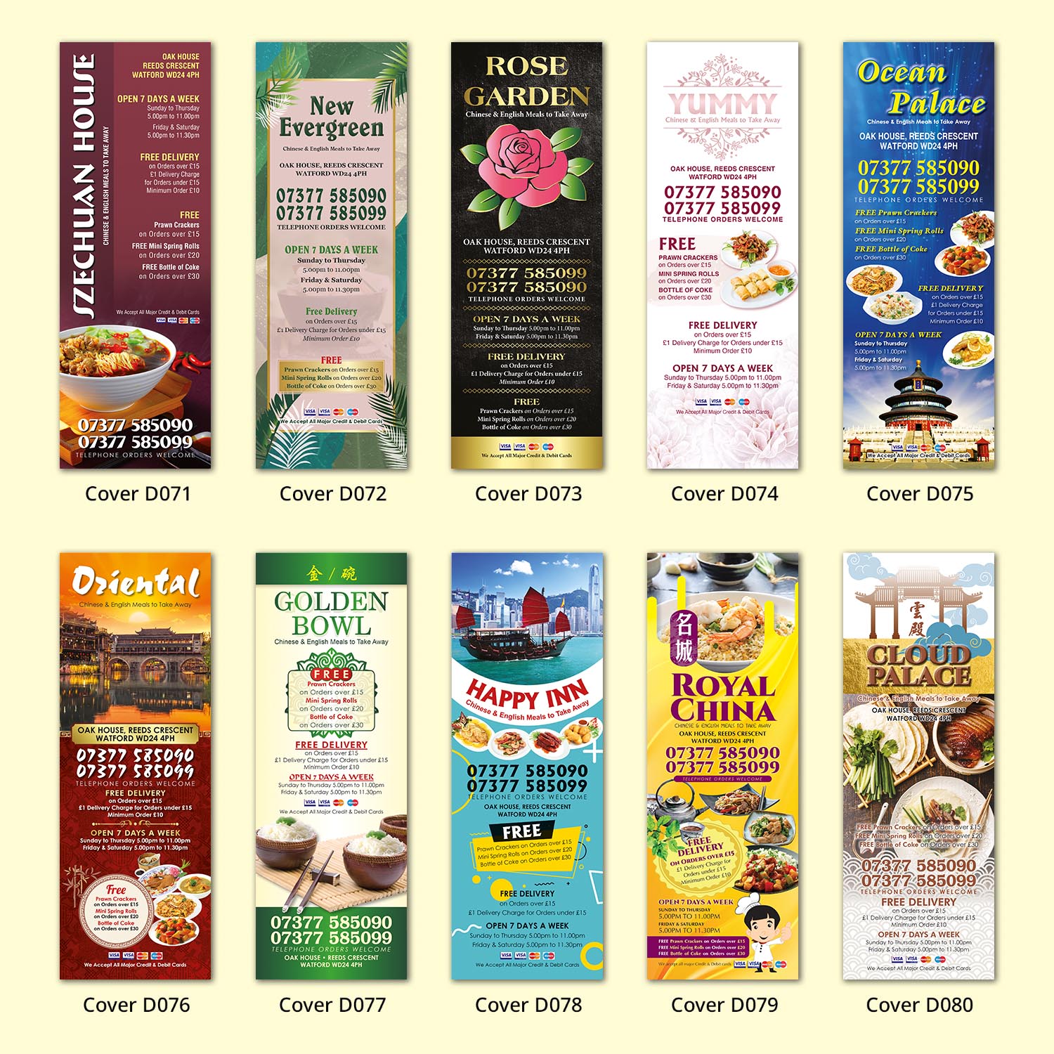 Ying Hua Design - Menu Cover Designs - Sutton