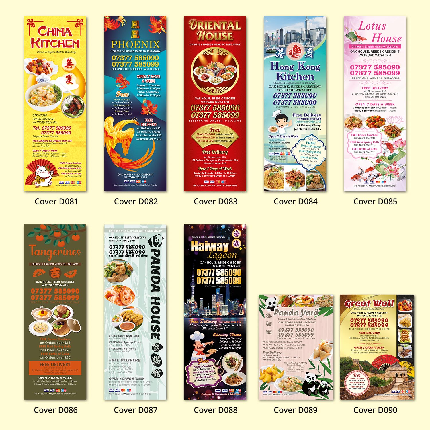 Ying Hua Design - Menu Cover Designs - Sutton