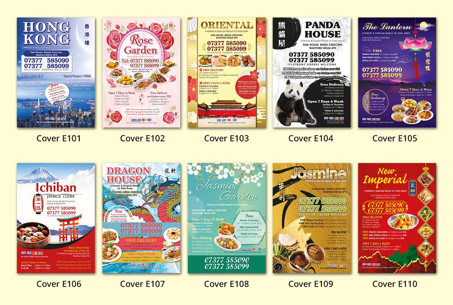 Ying Hua Design - Menu Cover Designs - Sutton