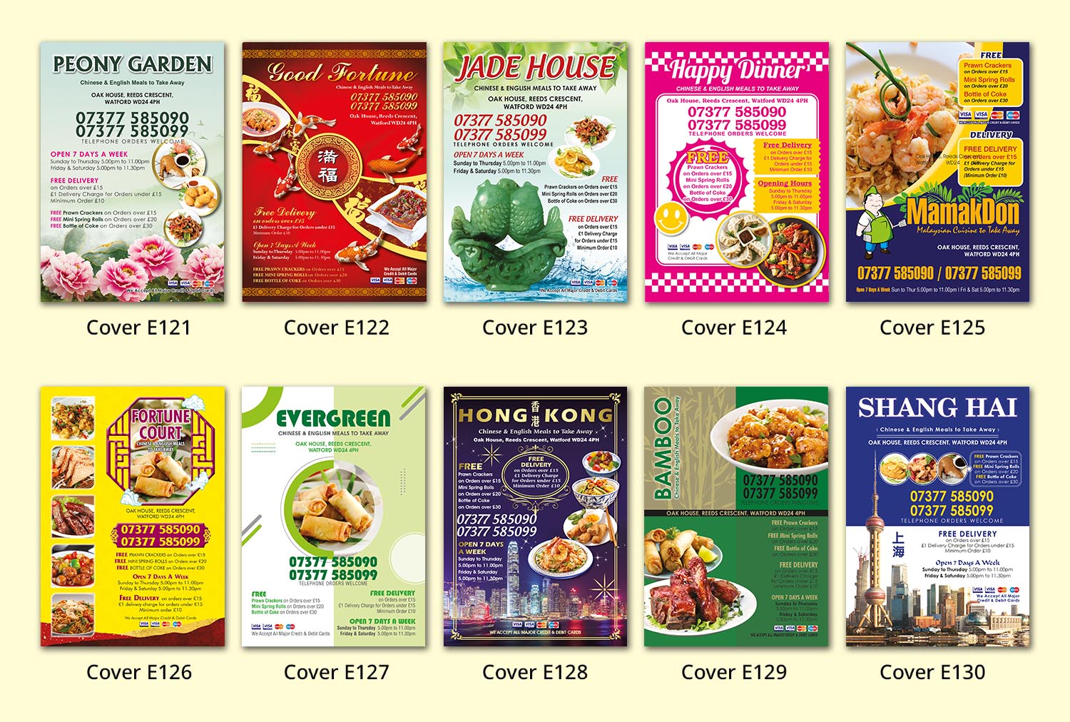 Ying Hua Design - Menu Cover Designs - Sutton