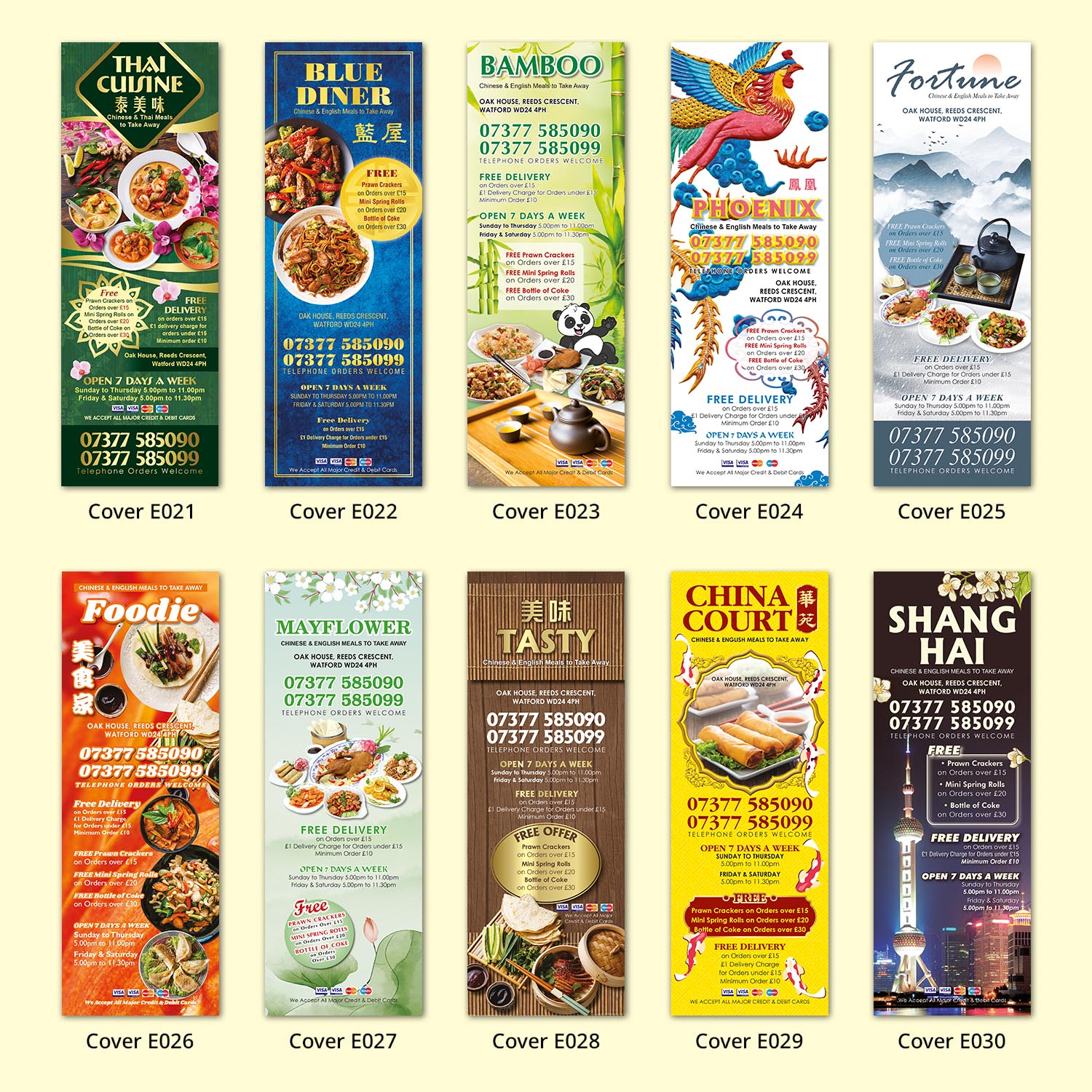 Ying Hua Design - Menu Cover Designs - Sutton