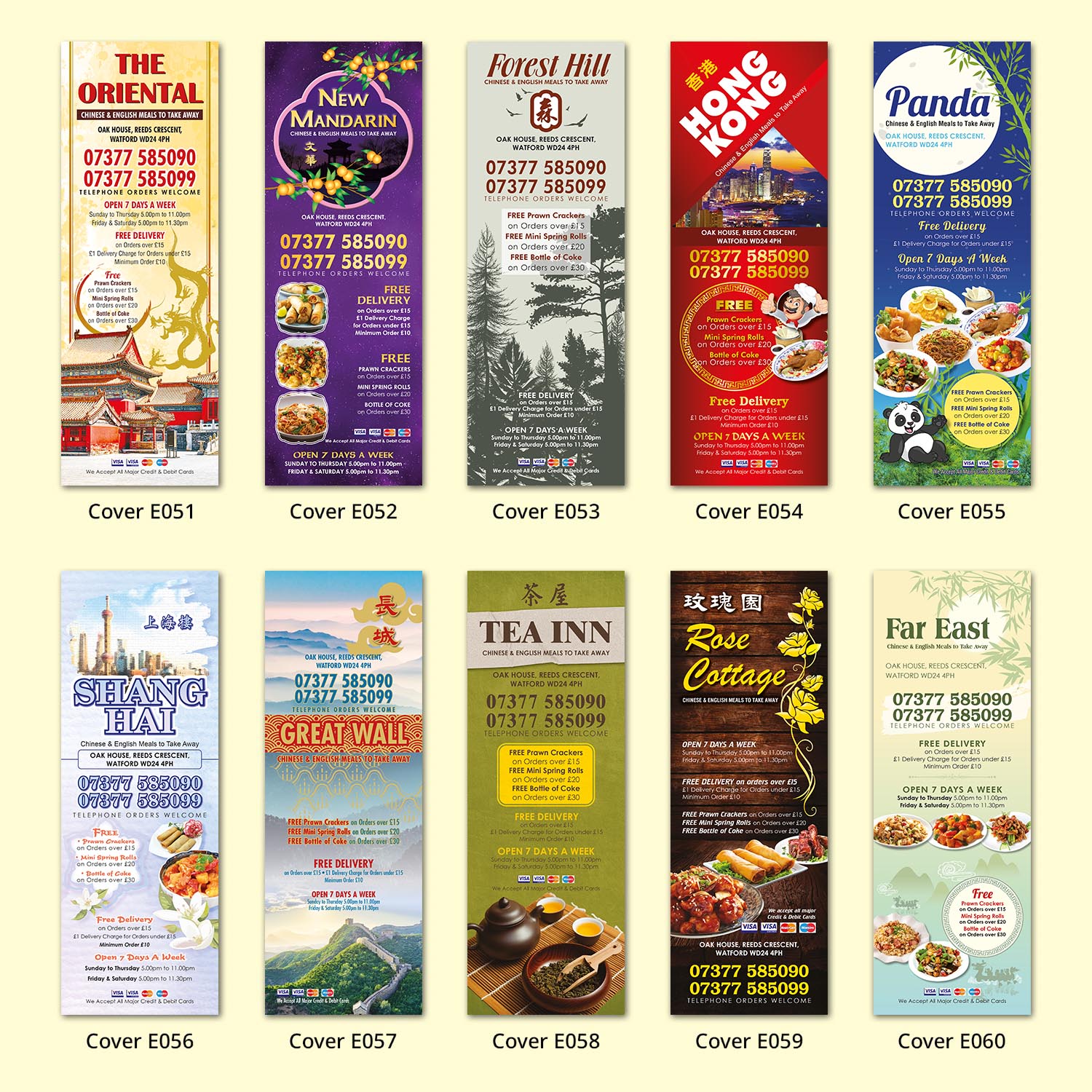 Ying Hua Design - Menu Cover Designs - Sutton