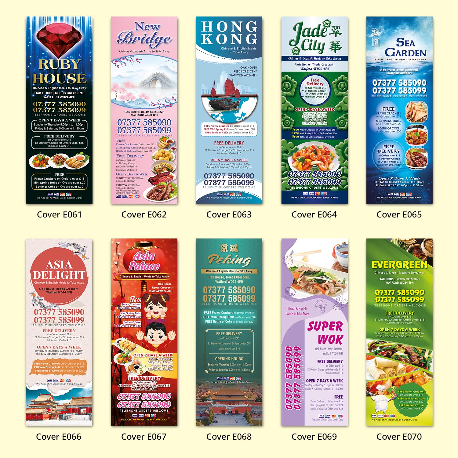 Ying Hua Design - Menu Cover Designs - Sutton