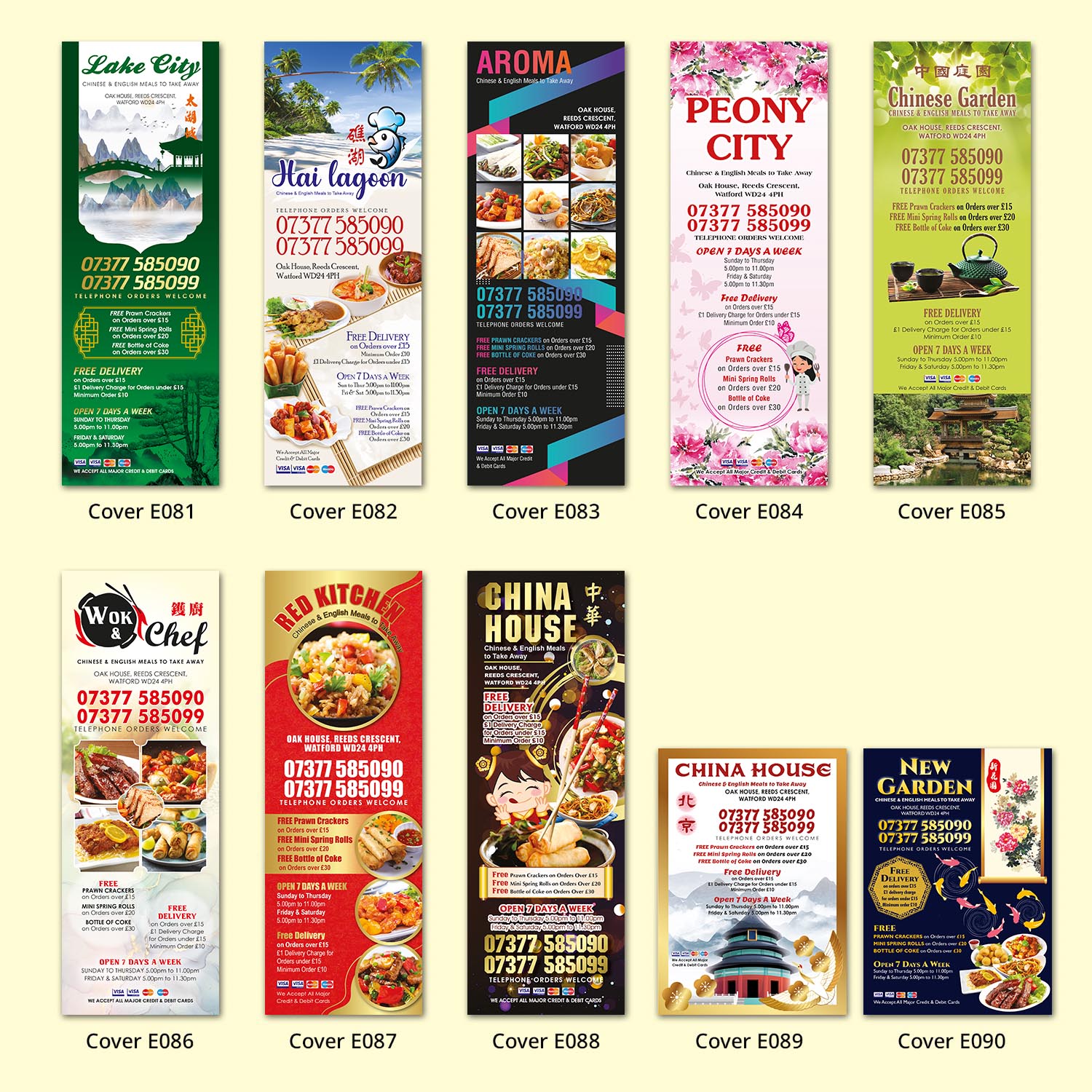 Ying Hua Design - Menu Cover Designs - Sutton