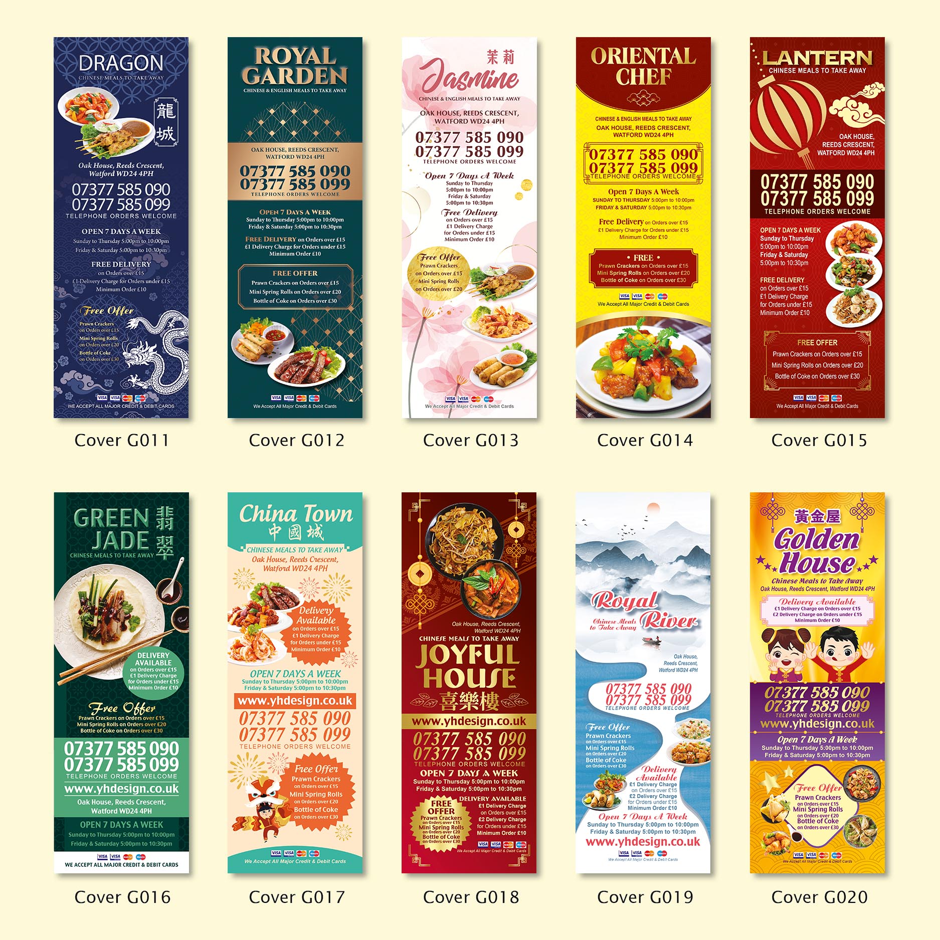 Ying Hua Design - Menu Cover Designs - Sutton